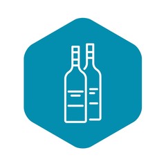 Drink bottle icon. Outline drink bottle vector icon for web design isolated on white background
