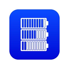 Battery indicators icon digital blue for any design isolated on white vector illustration