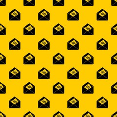 Envelope with percentage pattern seamless vector repeat geometric yellow for any design