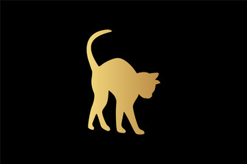 Creative Minimal Cat Logo Design | Cat Silhouette Icon