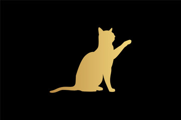 Creative Minimal Cat Logo Design | Cat Silhouette Icon