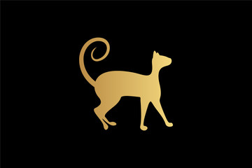 Creative Minimal Cat Logo Design | Cat Silhouette Icon