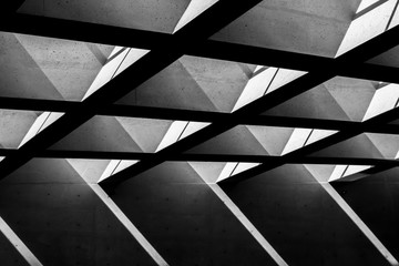 Architecture Abstract Background. Contrast of Light and Dark. 