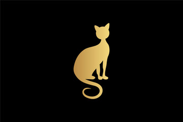 Creative Minimal Cat Logo Design | Cat Silhouette Icon