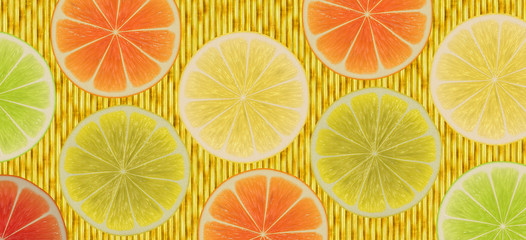 colored fruit slices 