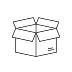 Open box line icon. box icon isolated on white background from essentials collection. box icon trendy and modern box symbol for logo, web, app, UI.