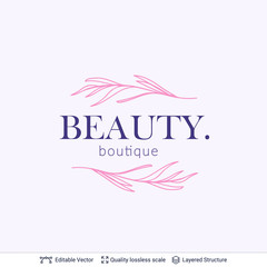 Beauty cosmetics boutique logo design.