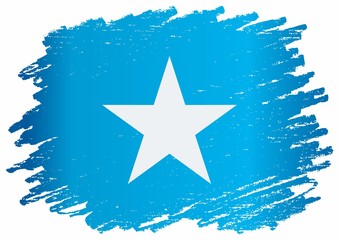 Obraz premium Flag of Somalia, Federal Republic of Somalia. Template for award design, an official document with the flag of Somalia. Bright, colorful vector illustration.