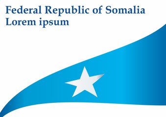 Flag of Somalia, Federal Republic of Somalia. Template for award design, an official document with the flag of Somalia. Bright, colorful vector illustration.