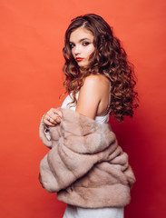 Keeping waves looking strong. Young woman with long locks of hair. Healthy hair care habits. Hair styling in beauty salon. Pretty girl with curly hairstyle. Teenage girl with stylish wavy hairstyle