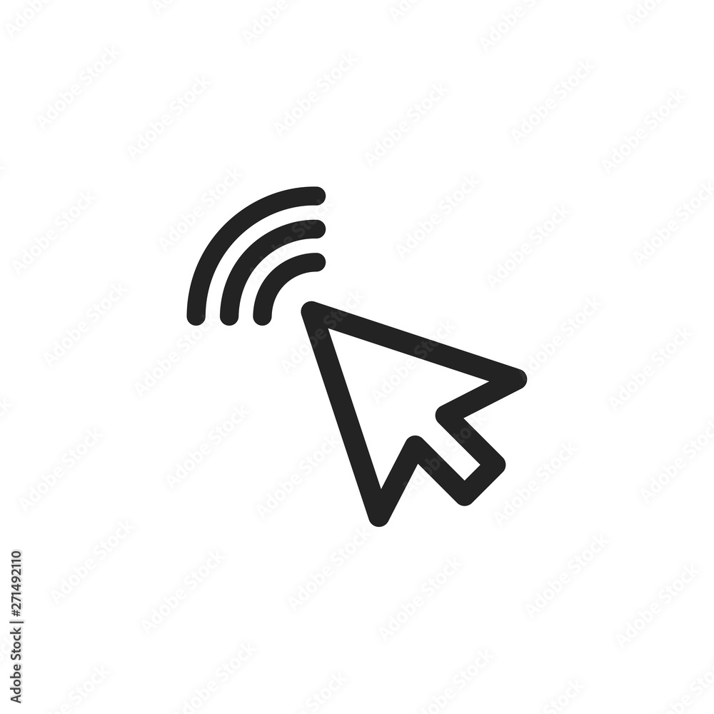 Fototapete line cursor icon vector in trendy flat style isolated on white background. cursor icon page symbol f