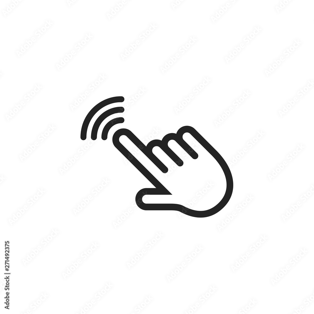 Poster line cursor icon vector in trendy flat style isolated on white background. cursor icon page symbol for your web site logo design inspiration