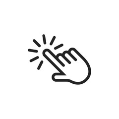 line cursor icon vector in trendy flat style isolated on white background. cursor icon page symbol for your web site logo design inspiration