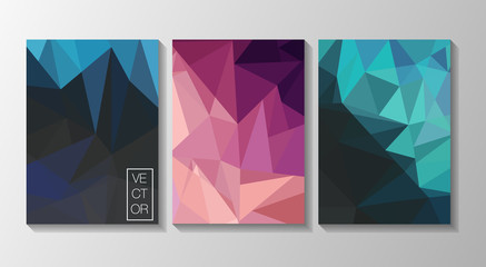 Fototapeta premium Abstract triangle vector backgrounds. Elements for your website or presentation. Triangular poly illustration design
