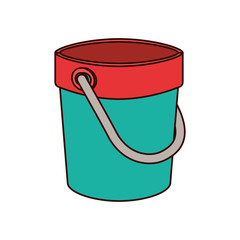 sand bucket on white background