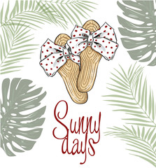 hand drawn straw flip flops template