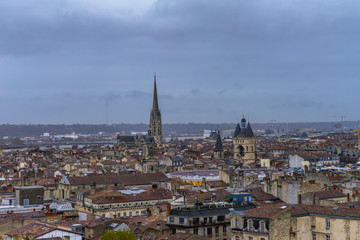 Cathedrale Saint Andre and Pey Berland Tower in Bordeaux, France