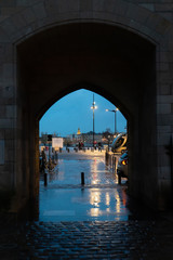 Porte Cailhau at night in Bordeaux, France