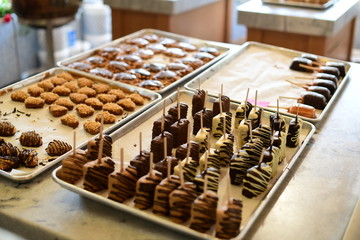 Homemade delicious pastries ready to be eaten