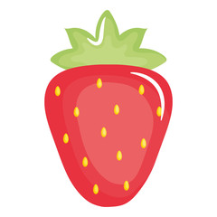 fresh strawberry fruit summer icon