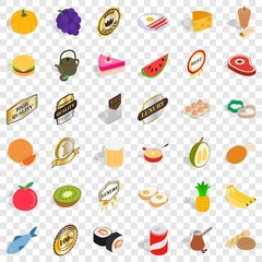 Premium icons set. Isometric style of 36 premium vector icons for web for any design