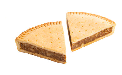 swiss nut cake isolated