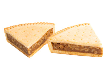 swiss nut cake isolated