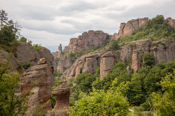 Fototapeta na wymiar Sandstone formations at Belogradchik Rocks Bulgaria
