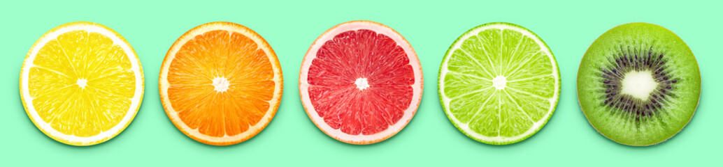 Fruit slices banner