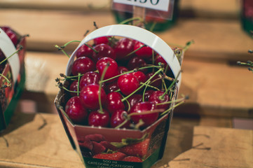 fresh strawberries in a basket