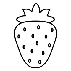 fresh strawberry fruit summer icon