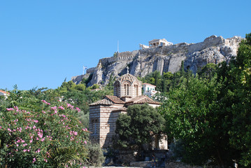 Obraz premium Athens, Greece / May 2019: The archaeological site of the Ancient Agora of Athens.