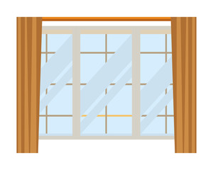 house window icon cartoon isolated