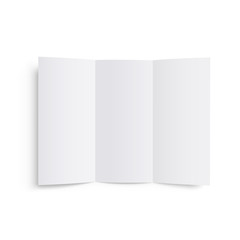 Blank brochure template. Vector mockup brochure. Front view. - stock vector.