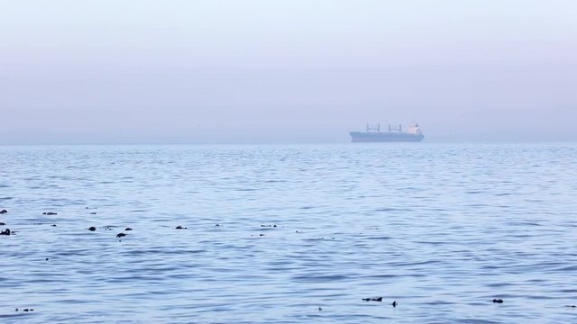 Footage of the ocean at St Helena bay on the west coast of south africa at dusk
