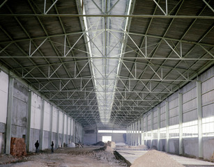 Factory construction with steel construction technology