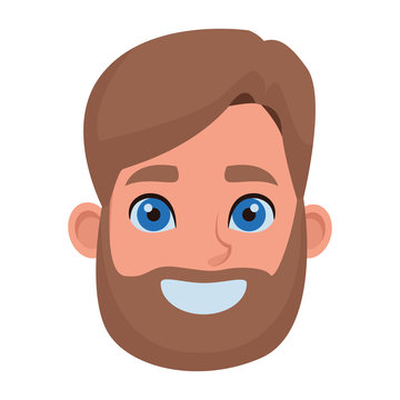 man with beard avatar cartoon character profile picture