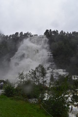 Mid size waterfalls in Norway is one of the tourist attraction