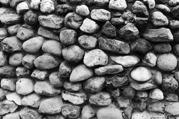 wall background of black and white stones