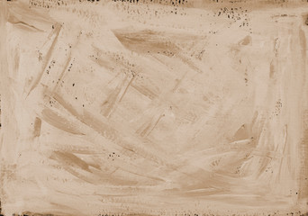 Aged paper. Abstract background, hand drawn texture, acrylic painting, paint drops, paint strokes. Design for backgrounds, Wallpapers, covers and packaging
