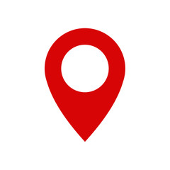 Pin flat point logo vector illustration. Gps pointer mark. Location map icon on white background