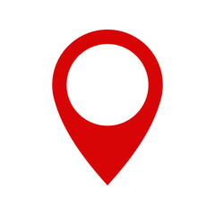 Pin flat point logo vector illustration. Gps pointer mark. Location map icon on white background