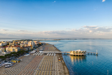 Lignano Sabbiadoro beach in Italy