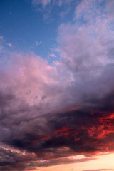 Fototapeta na wymiar dramatic sky with clouds closeup
