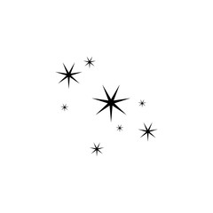 Design of clean icon. Vector illustration isolated on white bacground. Star on the sky