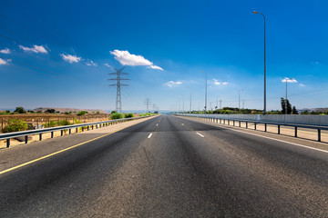 Empty freeway at day