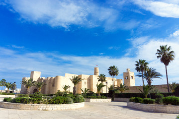 Fototapeta na wymiar View of the Ribat of Monastir, Tunisia