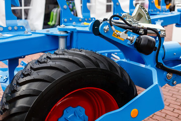 Fototapeta premium Agricultural machinery in agricultural fair