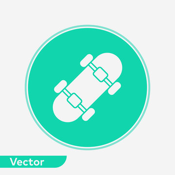 Skateboard vector icon sign symbol