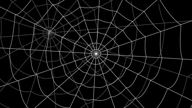 few cobwebs move against a black background